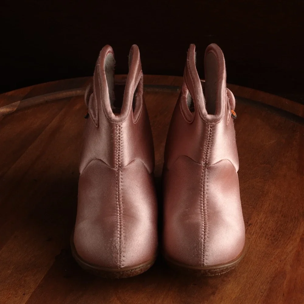 Bogs Boots Toddler Size 6 Pink Faux Fur Washable Casual Winter Waterproof Rain